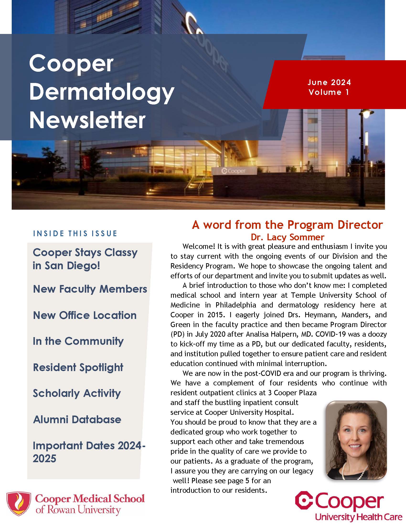 Dermatology Residency Newsletter - Vol 1 Issue 1 June 2024