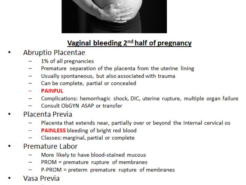 Back to Basics: Vaginal Bleeding in Late Pregnancy
