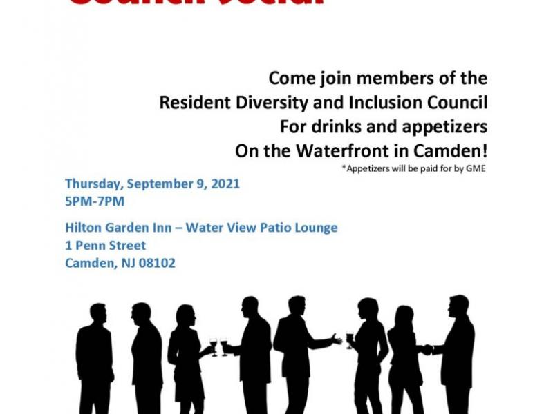You're Invited! September 9: Cooper GME Hosts Diversity, Equity, and Inclusion (DEI) Council First Annual Mixer