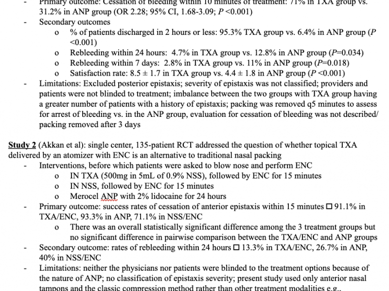 #EMConf: TXA and Epistaxis